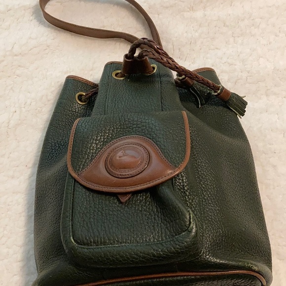 Dooney & Bourke Dark Green/Brown Leather Backpack main image 2